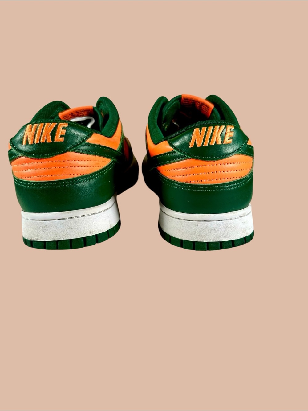 Nike Men’s Dunk Low ‘Miami Hurricane’ Retro Sneakers - Picture 3 of 11